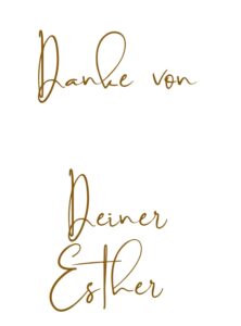 Dankeschön von Esther Vogel